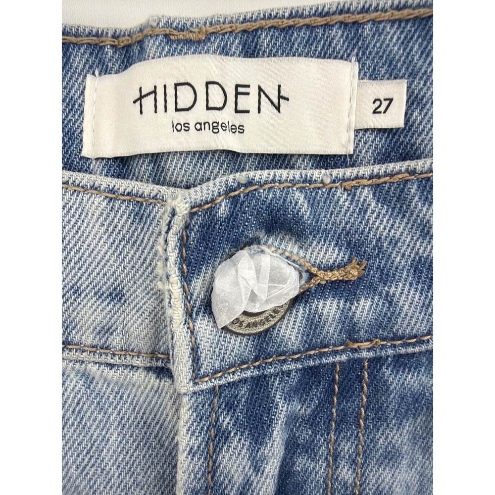 Hidden Jeans Alyx Baggy Jean Light Wash High Rise Wide Leg Denim 27 NEW - Picture 8 of 15
